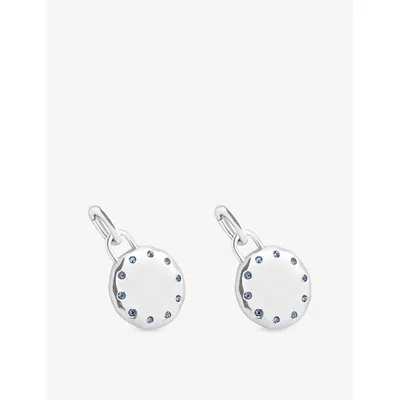 Astrid & Miyu Womens Rhodium P Silver Molten Rhodium-plated Sterling-silver And Zirconia Charm