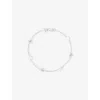 Astrid & Miyu Womens Rhodium P Silver Rhodium-plated Sterling-silver, Freshwater-pearl And Zirconia Charm Bracelet