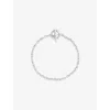 Astrid & Miyu Womens Rolo T-bar Rhodium-plated Brass Chain Bracelet Rhodiumplatedbrass