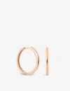Astrid & Miyu Simple 18ct Rose Gold-plated Sterling Silver Hoop Earrings In Rose Gold