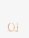 Astrid & Miyu Simple 18ct Rose Gold-plated Sterling-silver Hoop Earrings In Rose Gold