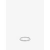 Astrid & Miyu Womens Stacking Rhodium-plated Sterling-silver And Cubic Zirconia Ring Rhodiumplatedsilver