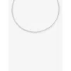 Astrid & Miyu Womens T-bar Rhodium-plated Brass Rolo Chain Necklace Rhodiumplatedbrass