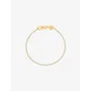 Astrid & Miyu Womens 18ctgoldplatedbrass Tennis Chain 18ct Gold-plated Brass And Cubic Zirconia Bracelet In Gold