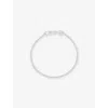 Astrid & Miyu Womens Rhodiumplatedbrass Tennis Chain Rhodium-plated Brass And Cubic Zirconia Bracelet In Silver