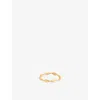 Astrid & Miyu Womens 18ctgoldplatedsilver Twist Band 18ct Gold-plated Sterling Silver Ring In Gold