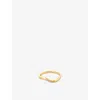Astrid & Miyu Wave Yellow Gold-plated Sterling Silver Ring In Gold