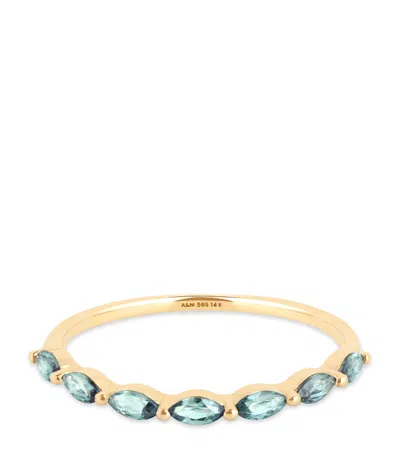 Astrid & Miyu Yellow Gold And Alexandrite Marquise Ring