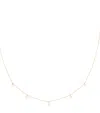 Astrid & Miyu Yellow Gold And Diamond Pear Charm Necklace