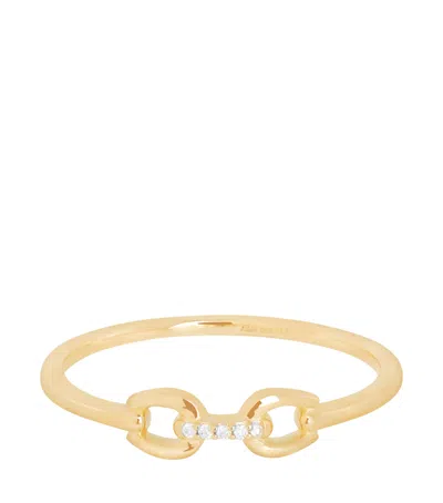 Astrid & Miyu Yellow Gold And Diamond Ring