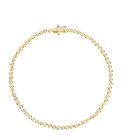 Astrid & Miyu Yellow Gold And Diamond Tennis Bracelet