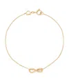 Astrid & Miyu Yellow Gold Infinite Pendant Bracelet In Gold