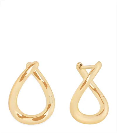 Astrid & Miyu Yellow Gold Molten Hoop Earrings