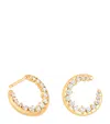 Astrid & Miyu Yellow Gold-plated Silver And Crystal Orbit Hoop Earrings In Gold