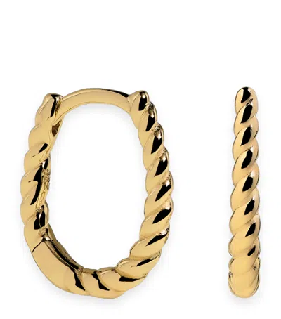 Astrid & Miyu Yellow Gold Rope Huggies