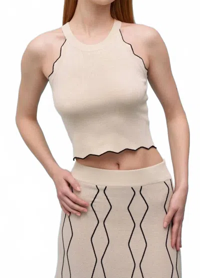 Astrid Azzura Top In Sand In Brown