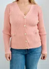 Astrid Baseline Cardigan In Light Pink In Pink