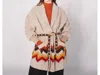 Astrid Bonaroo Belt Jacket In Beige Combo In Multi