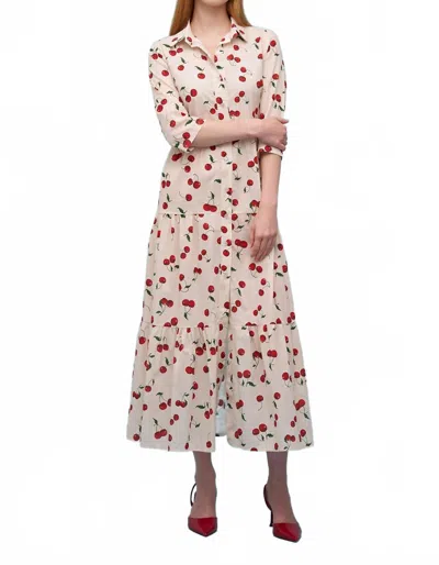 Astrid Cherry Maxi Dress In Ivory/milti In Neutral