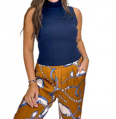 Astrid Emma Tank In Navy In Multi