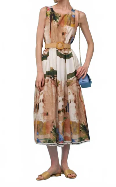 Astrid Ferragamo Dress In Cream In Brown