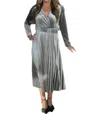Astrid Franklin Midi Dress In Charcoal In Pink