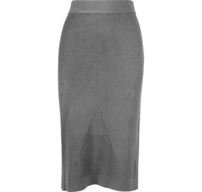 Astrid Mellow Midi Skirt In Charcoal In Pink