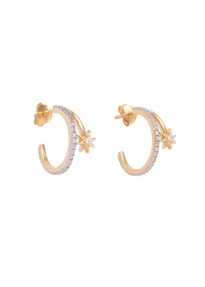 Astrid & Miyu Cosmic Illusion 18kt Gold-plated Hoop Earrings
