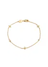 Astrid & Miyu Cosmic Star Charm 18kt Gold-plated Bracelet In Gold