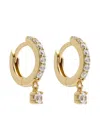 Astrid & Miyu Crystal Charm 18kt Gold-plated Hoop Earrings In Gold