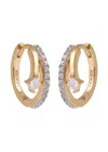 Astrid & Miyu Crystal Illusion 18kt Gold-plated Hoop Earrings In Gold