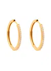 Astrid & Miyu Essential Crystal Large 18kt Gold-plated Hoop Earrings