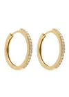 Astrid & Miyu Essential Crystal Medium 18kt Gold-plated Hoop Earrings In Gold