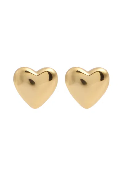 Astrid & Miyu Heart 18kt Gold-plated Stud Earrings
