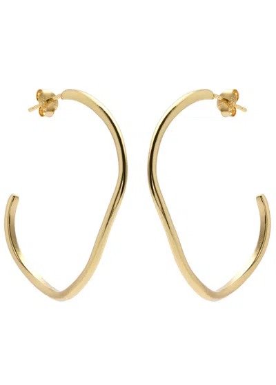 Astrid & Miyu Infinite 18kt Gold-plated Hoop Earrings