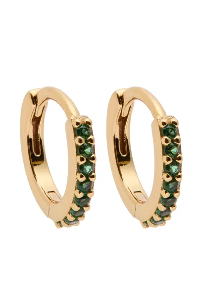 Astrid & Miyu May Birthstone 18kt Gold-plated Hoop Earrings