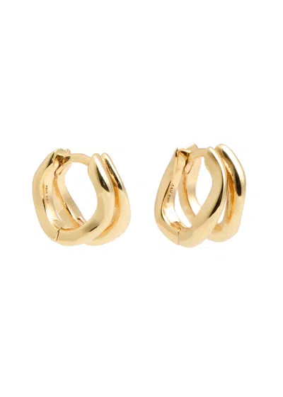 Astrid & Miyu Twisted Hoop Earrings In Gold