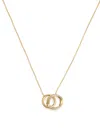 Astrid & Miyu Orbit Crystal 18kt Gold-plated Necklace In Gold
