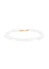Astrid & Miyu Serenity Pearl-beaded 18kt Gold-plated Bracelet In White