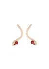 Astrid & Miyu Serpent 18kt Gold-plated Climber Stud Earrings In Gold
