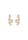 Astrid & Miyu Snake 18kt Gold-plated Stud Earrings In Gold