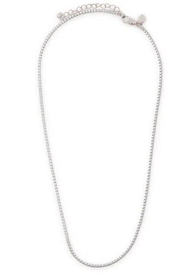 Astrid & Miyu Tennis Crystal-embellished Sterling Silver Necklace