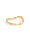 Astrid & Miyu Wave 18kt Gold-plated Ring In Gold