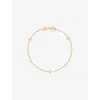 Astrid & Miyu Cosmic Star Charm 18ct Yellow Gold-plated Recycled Sterling-silver And Cubic Zirconia Bracelet In 18ct Gold