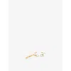 Astrid & Miyu Crystal Pear 18ct Yellow Gold-plated Recycled Sterling-silver And Cubic Zirconia Stud Earrings In 18ct Gold