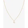 ASTRID & MIYU ASTRID & MIYU WOMEN'S 18CT GOLD INITIAL Q 18CT YELLOW GOLD-PLATED RECYCLED STERLING-SILVER AND CUBIC