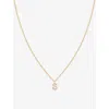 Astrid & Miyu Initial S 18ct Yellow Gold-plated Recycled Sterling-silver And Cubic Zirconia Pendant Necklace In 18ct Gold