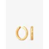 ASTRID & MIYU ASTRID & MIYU WOMEN'S GOLD BOLD LARGE 18CT YELLOW GOLD-PLATED RECYCLED-STERLING SILVER HOOP EARRINGS