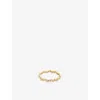 ASTRID & MIYU ASTRID & MIYU WOMENS GOLD GLEAM 18CT YELLOW GOLD-PLATED RECYCLED STERLING-SILVER AND ZIRCONIA RING