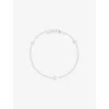 Astrid & Miyu Cosmic Star Charm Rhodium-plated Recycled Sterling-silver And Cubic Zirconia Bracelet In Rhodium